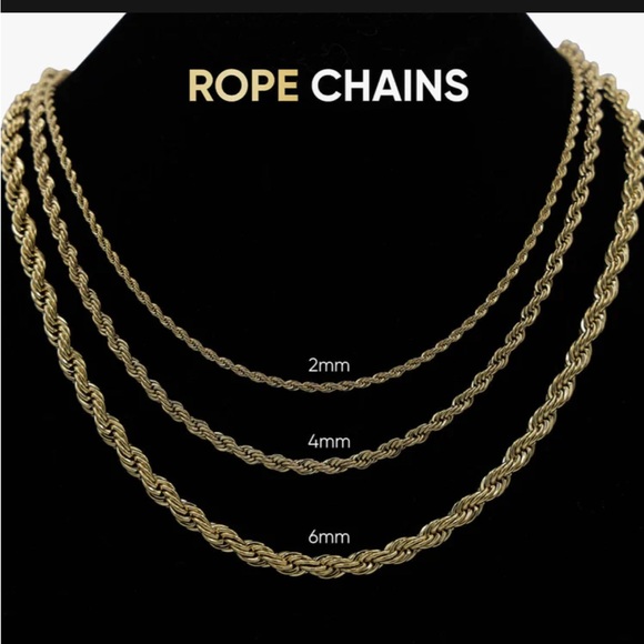 GLD 18k Authentic Yellow Gold 20” Rope Chain, 6mm - Picture 9 of 11
